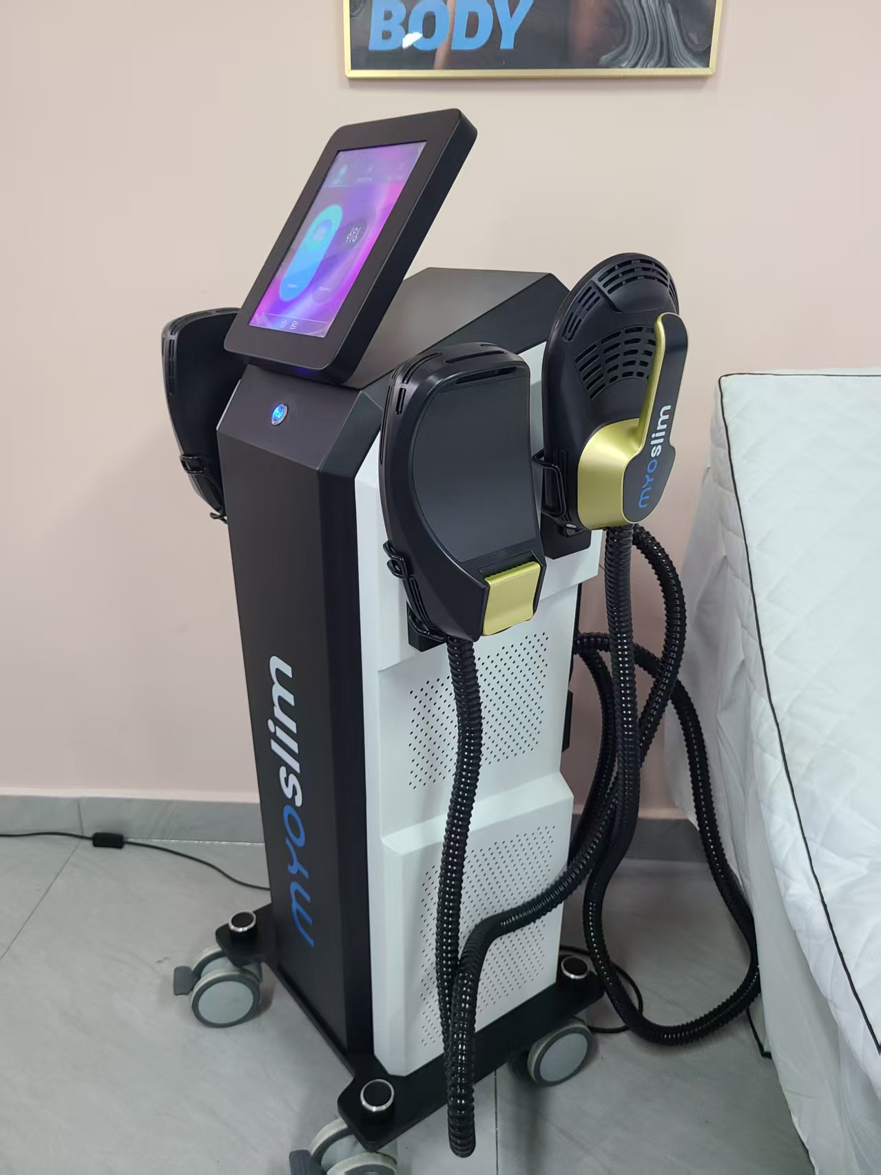 EMS Body Sculpting Machine Myoslim Professional Beauty Salon Slimming Equipment For Fat Reduction Muscle Building Burn Fat And Build Abs Skin Tighteni