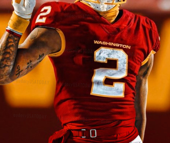Jayden Daniels 5 Frankie Luvu 4 Mike Sainristil 0 Deebo Samuel Sr 1 Bobby Wagner 54 Terry McLaurin 17 Personalize Customize Football Jerseys Custom De