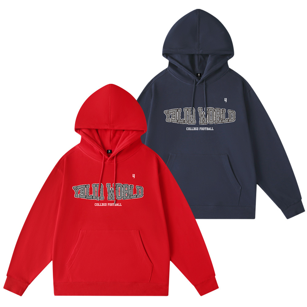 Men's Hoodie Luxurious Design High-quality Cotton Retro Letter Print In Black White Red And Blue Hip-hop Street Style Harajuku Youth Couple Birth