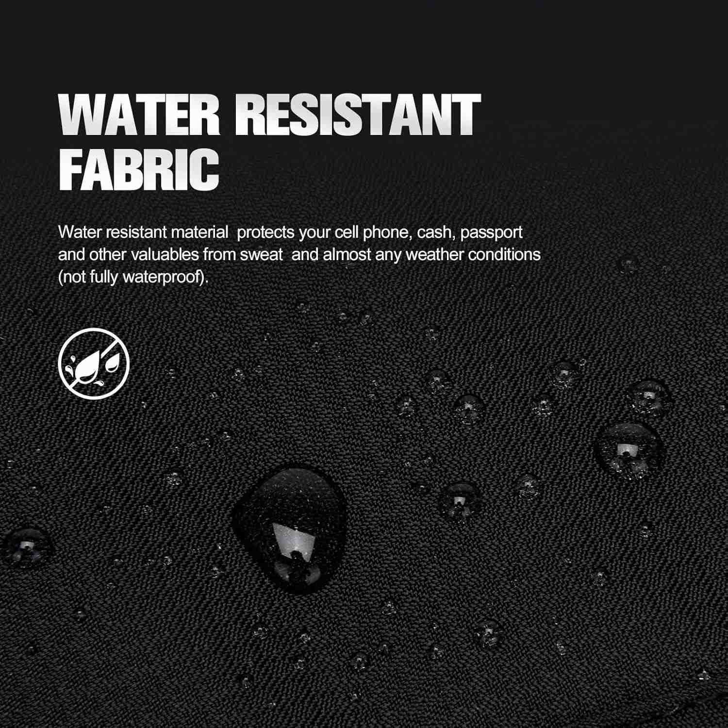 Unisex Money Belt Slim Passport Holder RFID Blocking Travel Essentials Pouch with Adjustable Strap Small Waist Pouch for Workout Running Travelling Hi