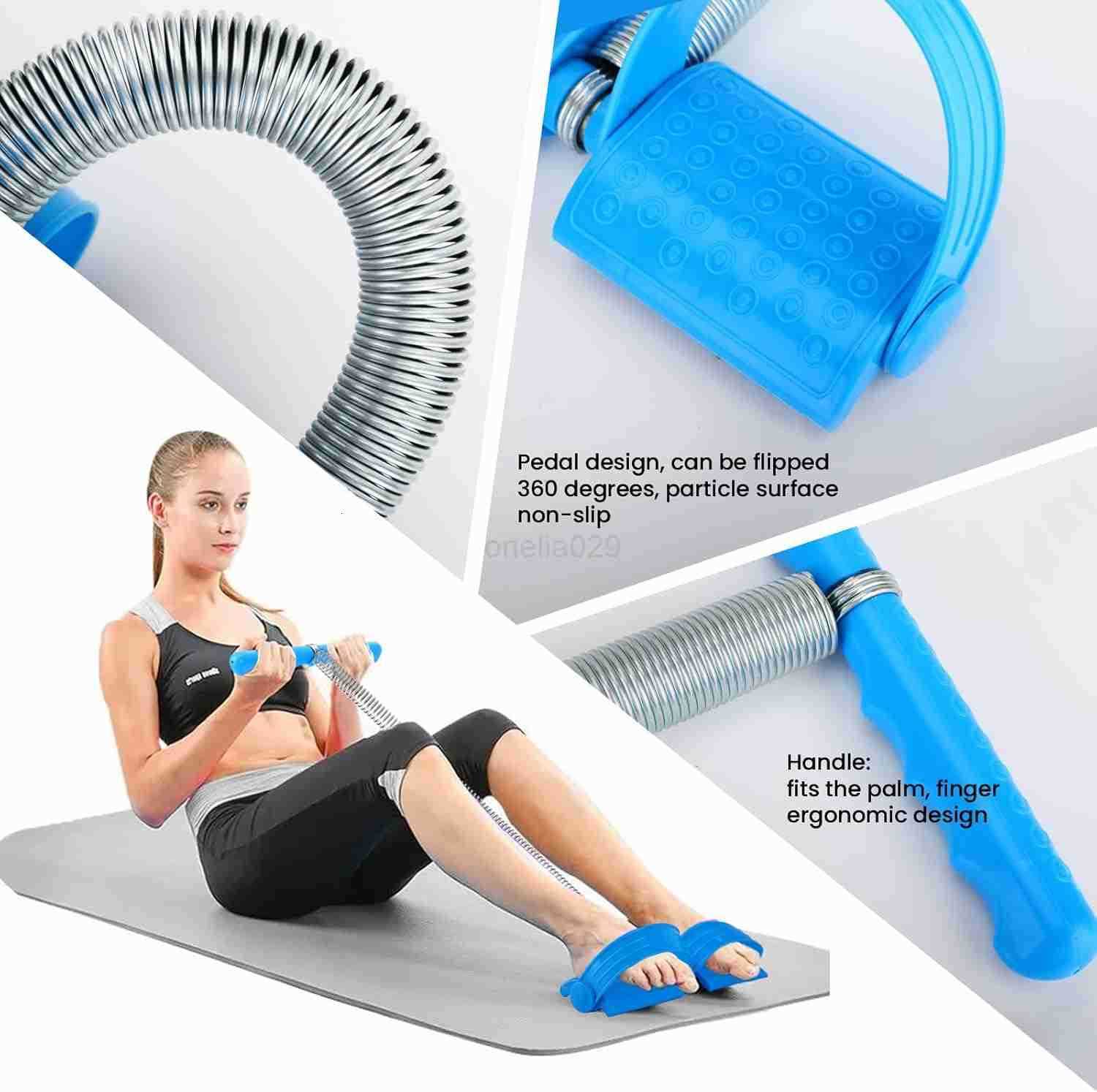 Puller Resistance Bands with Single Spring Durable Sit Up Equipment for Home Gym Strength Training for Abs Legs Chest Portable FullBody Workout Gear W