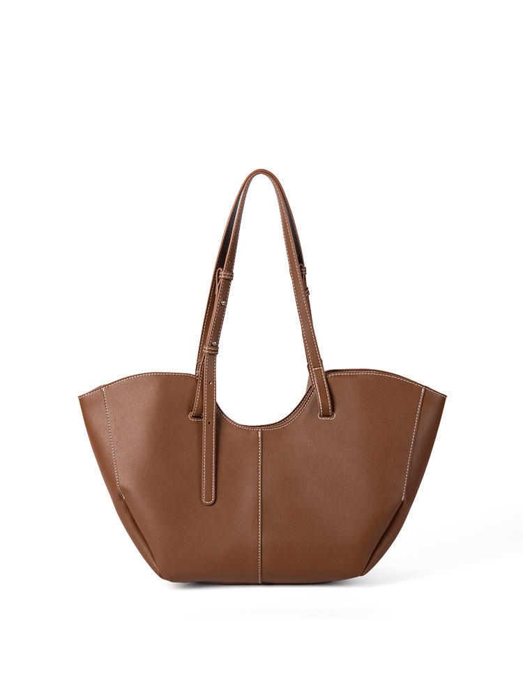new Autumn/Winter New Retro Large-Capacity Single-Shoulder Bag Korean Niche Design High-End Commuting Handheld Tote Bag