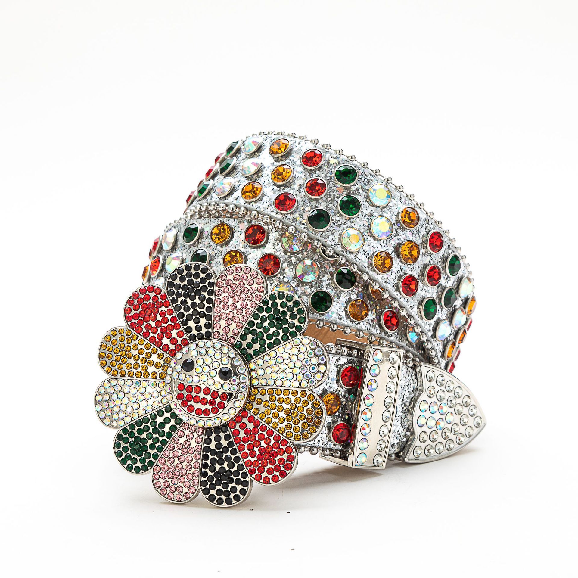 mens belt alloy suower rhinestone fashion rotating buckle punk hiphop style accessory jeans belt designer belt