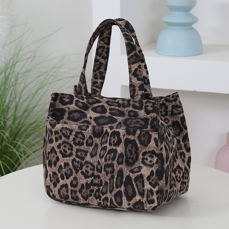 Free Shipping Large Capacity Fashion Niche Design Tote Designer Bag Bag For Women Luxury Bag Casual Handbag Korean Style Trendy Leopard Print Bag