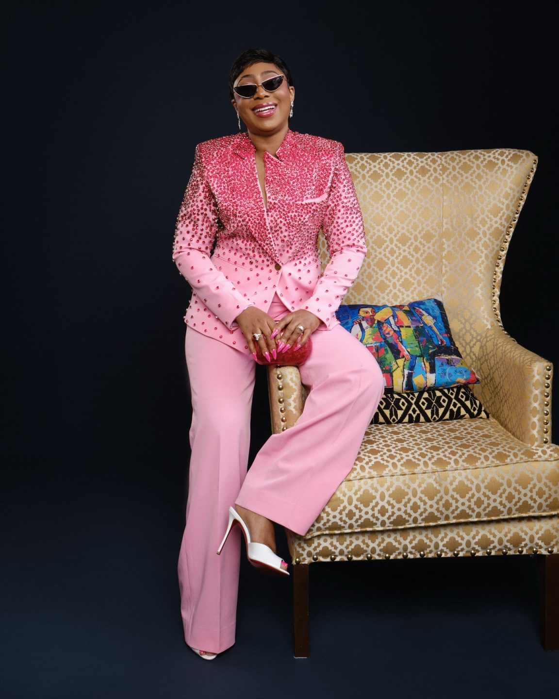 Beading Women Pants Suits 2 Pieces Customized Crystal Diamond Jacket Blazer Set Ladies Formal Wedding Guest Wear