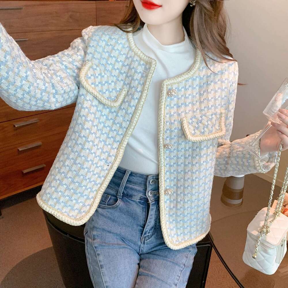 DHEssentials Chanel Style Elegant Short Coat for Women, Autumn and Winter 2024 New Fashion Loose Versatile Women's Cardigan Top