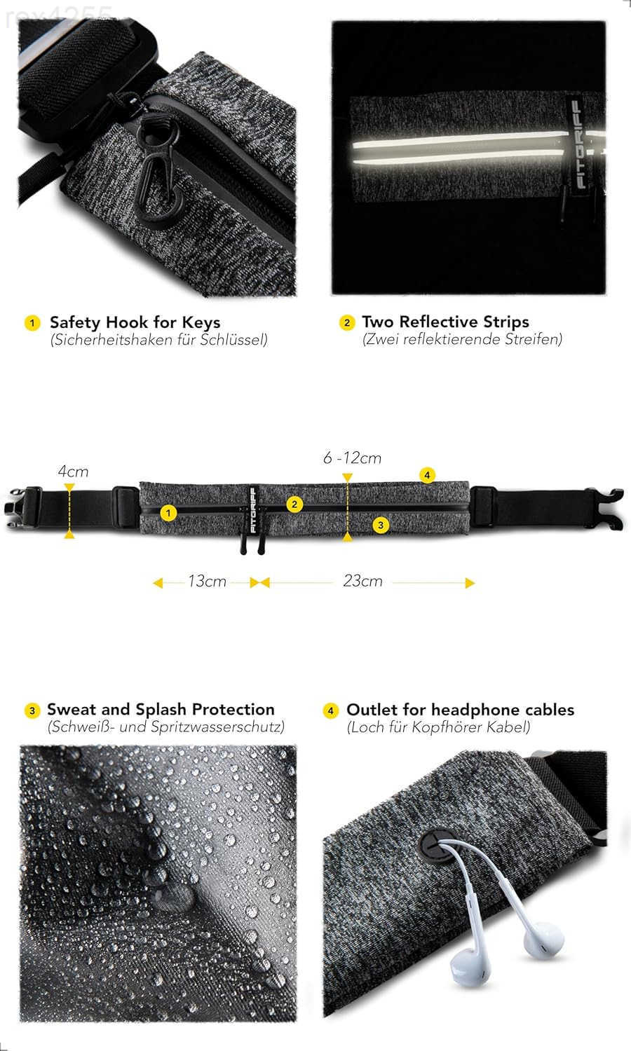 Running Belt for Men Women Secure Jogging Pouch for Phone Keys Essentials For All Cell PhonesW250912