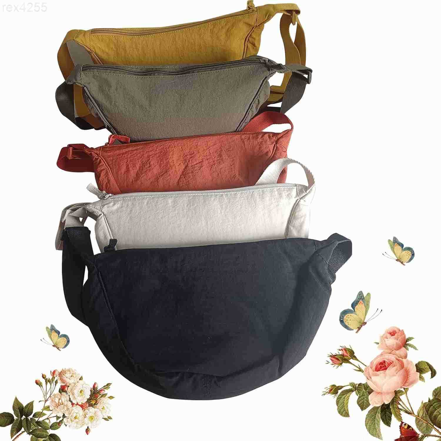 Bag for Women Men Small Nylon Crossbody Lightweight Shoulder Purse Travel Waist BagW250912