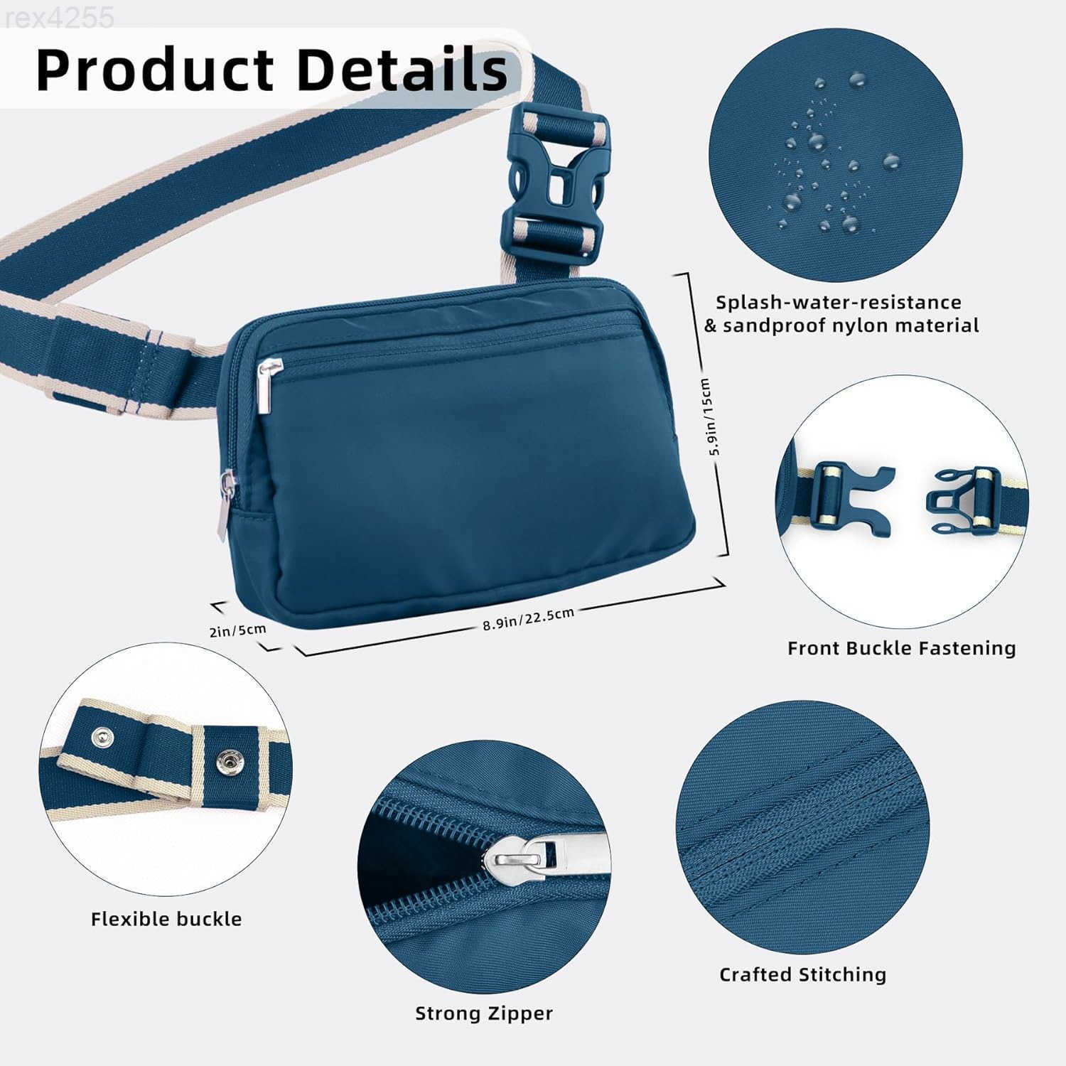 Fanny Pack Belt Bag Small Sling Crossbody Bags for Women Men Trendy Fashion Waist Packs Everywhere Hip Bum Bag Over the Shoulder with Adjustable Strap