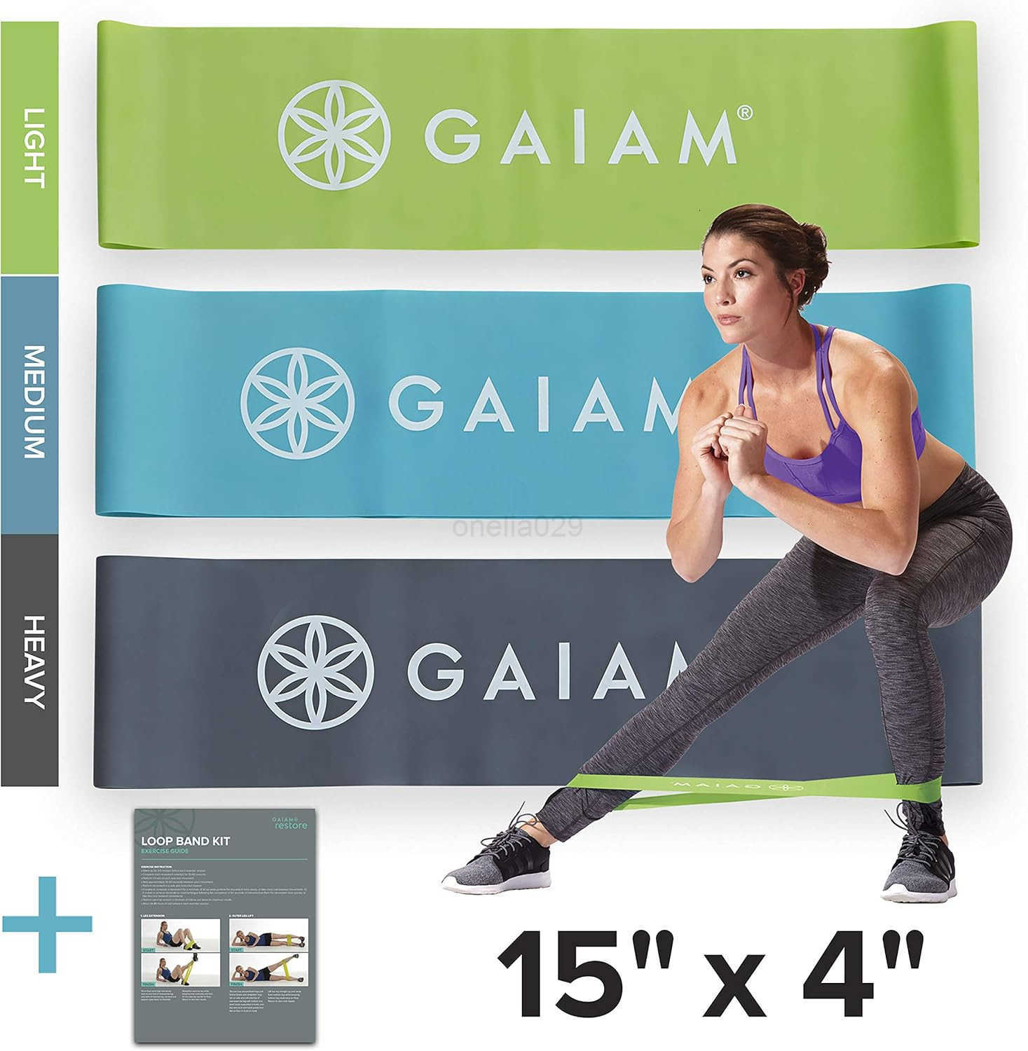 Restore Loop Band KitSet of 3 Light MediumHeavy Lower Body Loop Resistance Bands for Legs and Booty Exercises Workouts15x 4Bands W250912