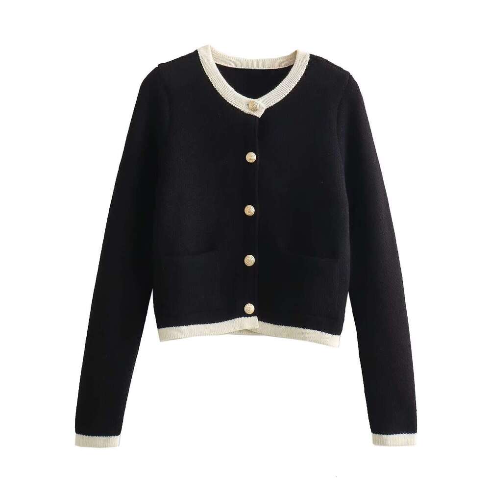 DHEssentials Summer New Button Decorated Knitted Cardigan Coat Little Chanel Style Women's Sweater