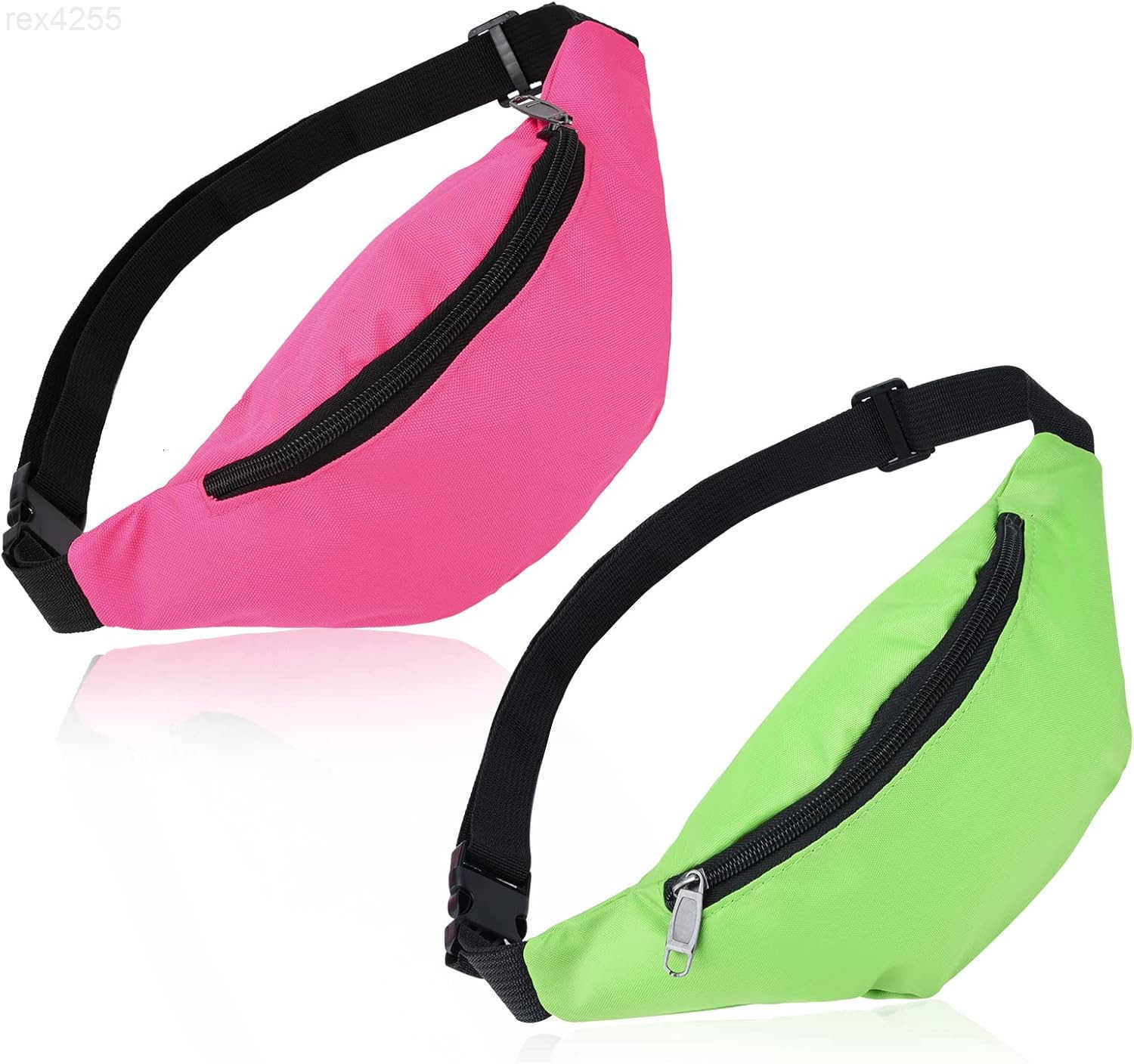 80s 90s Fanny Pack Neon Fanny Pack Party Waist Bags Lightweight Adjustable Belt Bag for Traveling Running Cycling Workout Rave Party Outdoor Activitie