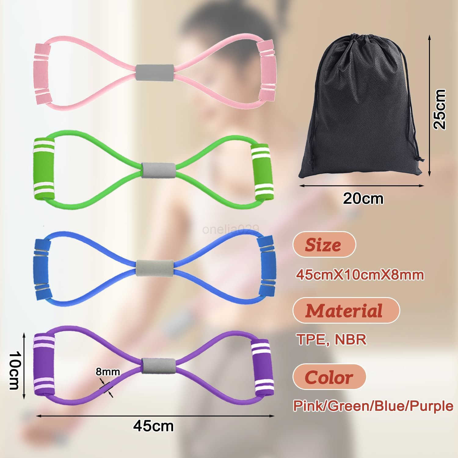 8 FitnESS Band for Home Workouts Arm Chest Shoulder Exercise Stretch Band for Strength Training Men Women 4pcs W250912