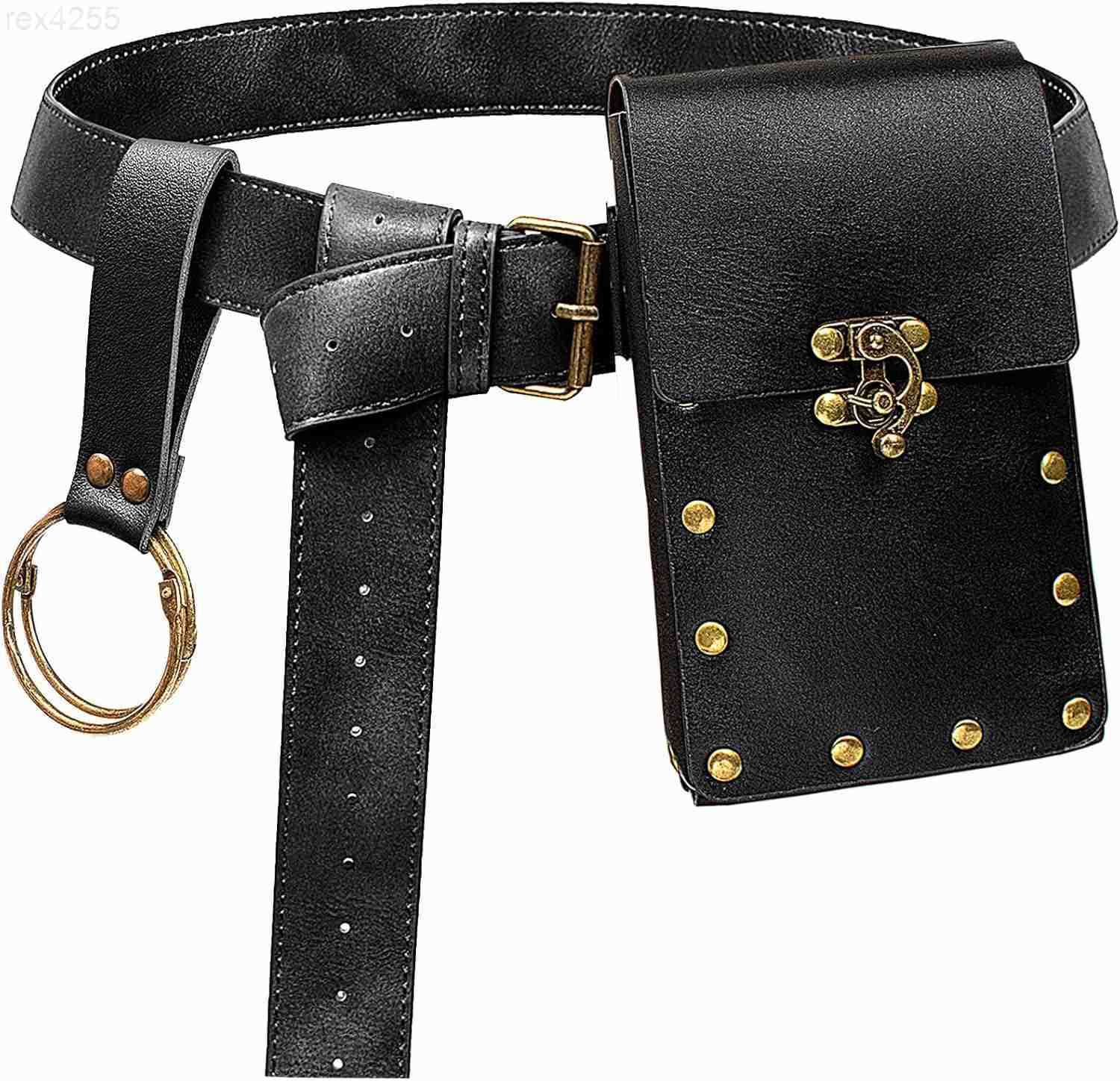 Belt Pouch Coin Purse Skirt Hike Set Medieval Festival Costume Halloween Accessories Casual Fanny Pack Waist Bag 1BlackW250912