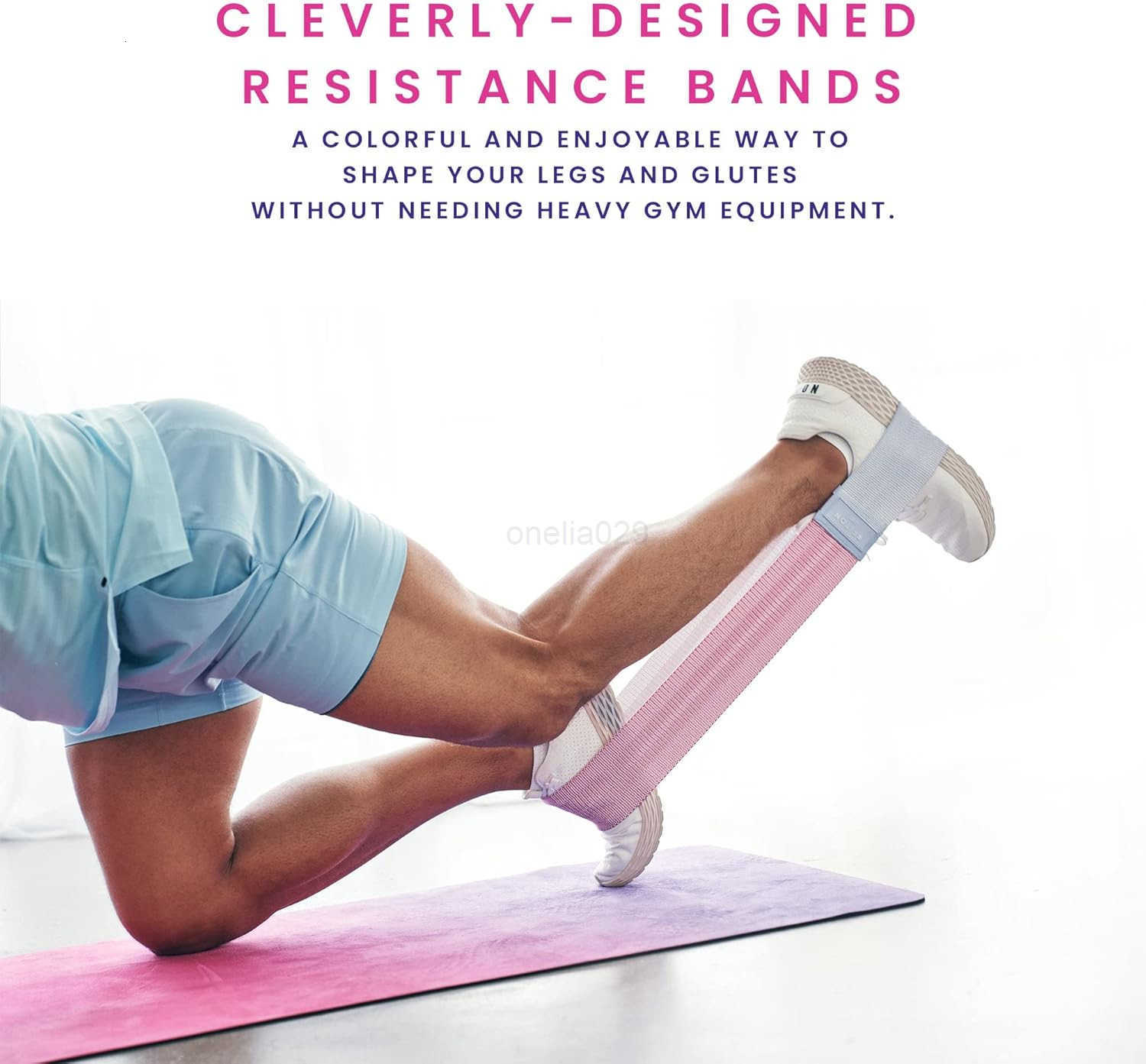 Resistance Bands for Workout NonSlip Rubber Stretch and Hip Bands with Knitted Rubber 3 Resistance Levels Elastic Exercise Gear for Thighs Butt Home F