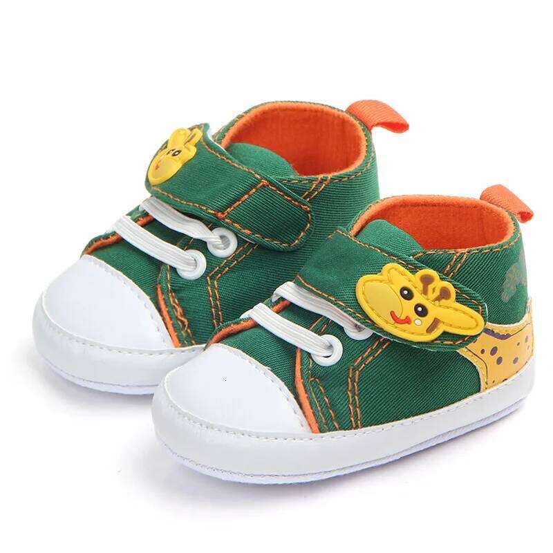 Cute Giraffe Baby Anti-slip Soft Sole Canvas Sneaker Shoes for Infant Boy Girl Cartoon Toddler First Walkers