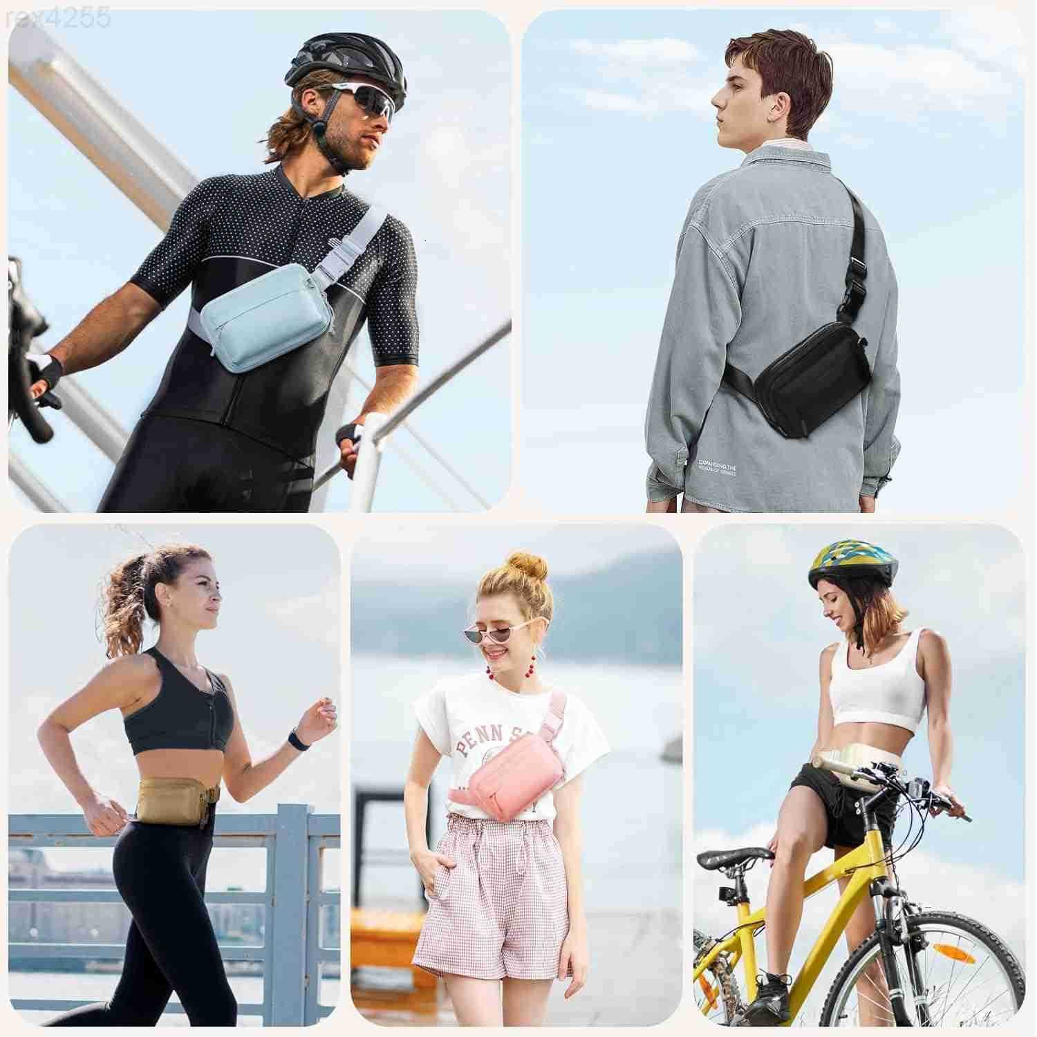 Fanny Packs for Women MenBelt Bag with 3 Zipper PocketsWaterresistant Crossbody BagFashion Waist Packs with Adjustable Long Strap for WorkoutRunningYo