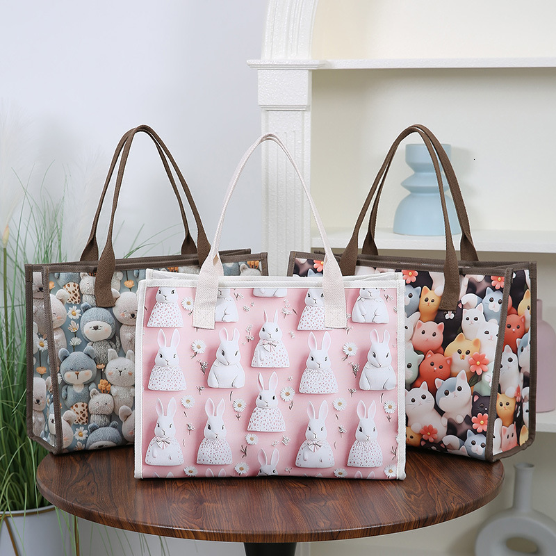 Canvas Bag Versatile Free Shipping Fashion Printed Designer Bag Handbag Large Capacity Convenient Mommy Bag Outdoor Lunch Luxury Bag Box Bag