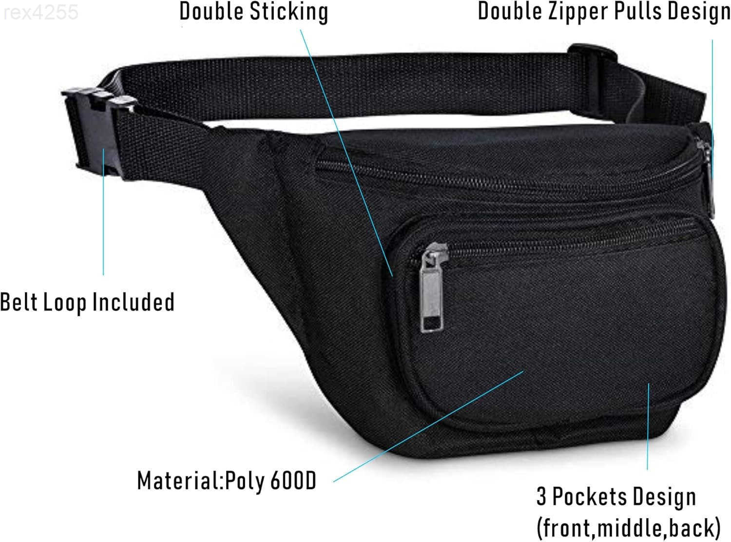 Pack BuyAgain Quick Release Buckle Travel Sport Waist Fanny Pack Bag For Men Or WomenW250912