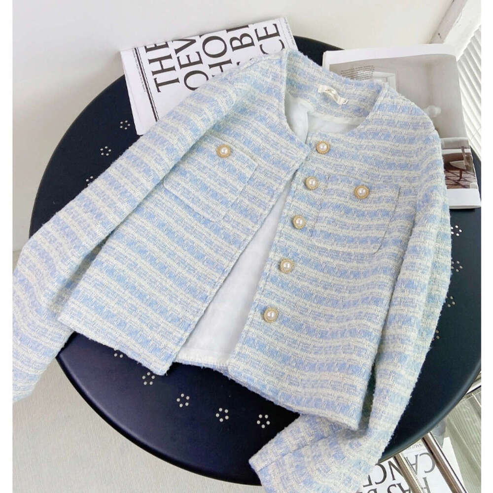 DHEssentials Pearl Button Chanel Style Jacket for Women 2025 Spring Summer New French Design Sense Niche Loose Short Fashion Top