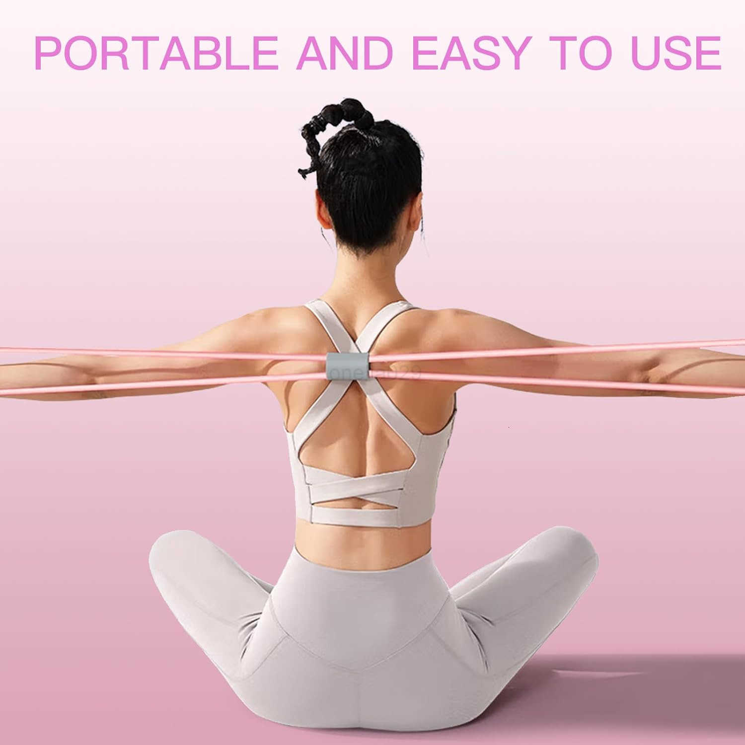 8 FitnESS Resistance Bands with HandLEs 4Piece Set for FullBody Workouts Ideal for Strength Training Physical Therapy and Home Gym W250912