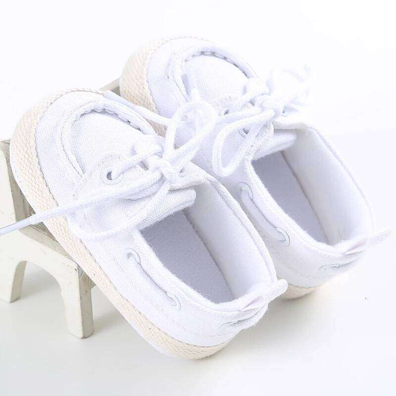 Classic Canvas Baby for Boys 0-1 Year Old Lace-Up Spring Autumn Soft Sole Comfortable Casual Walking Shoes