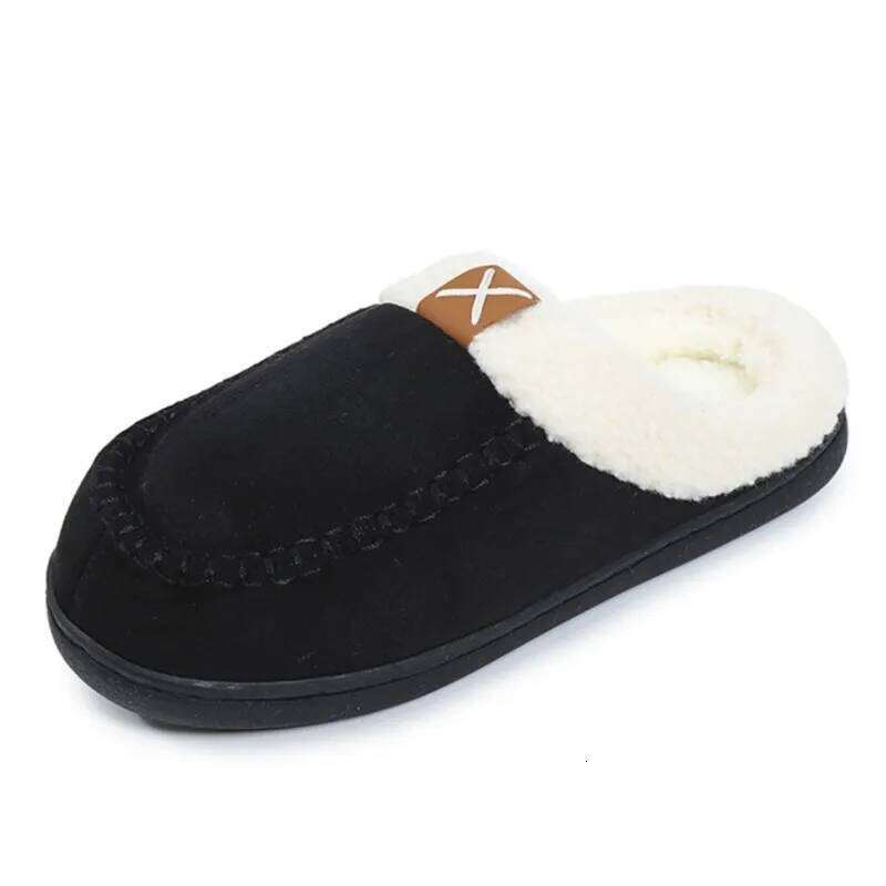 Winter Woman Warm Fashion Fluffy Fur Plush Women's Home Slippers Simple Indoor Cotton Shoes Footwear Female