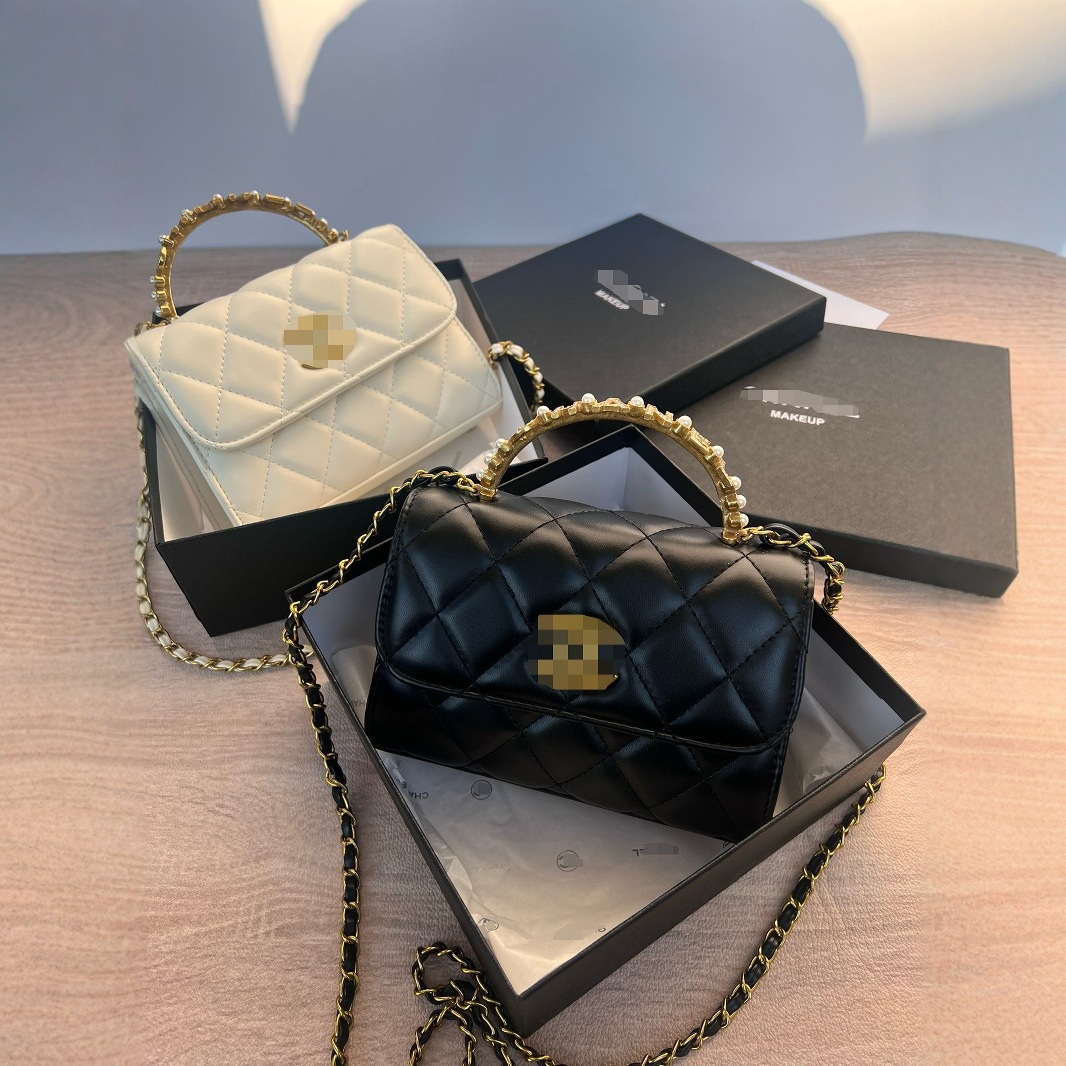 New Vip Exchange Pearl Handle Small Chain Single-shoulder Crossbody Makeup Bag Xiaoxiang