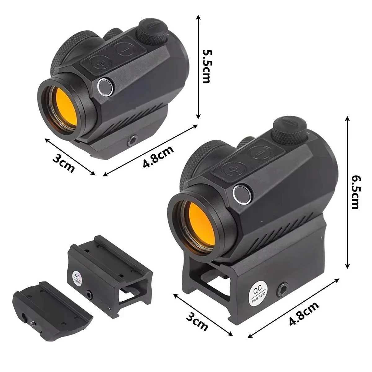 R5 1x20mm 2 MOA Red Dot Sight Reflex Riflescope Hunting Scope With Mount Riser 20mm Rail CoWitness Holographic AR15 C250912