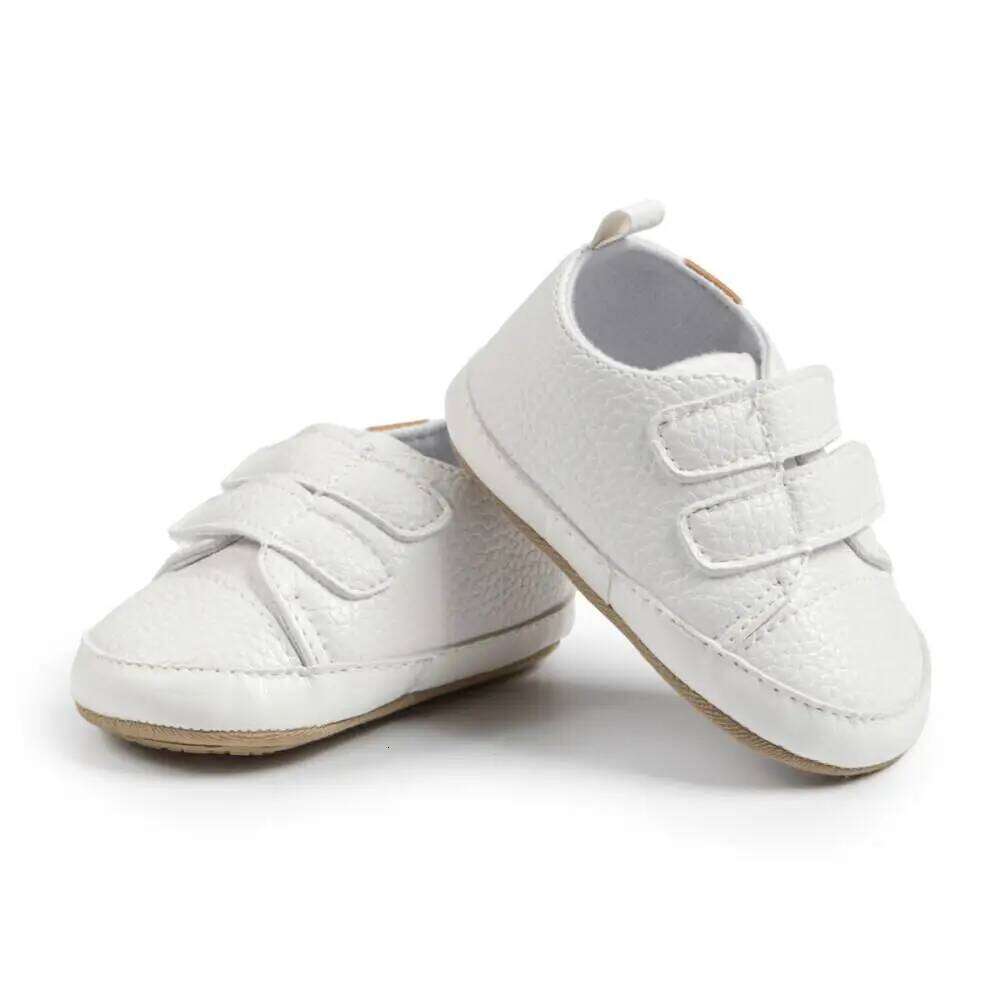 New Casual Vintage Leather Classic Color Matching Baby First Walker Shoes Rubber Sole Soft Non-slip Toddler Crib Shoe