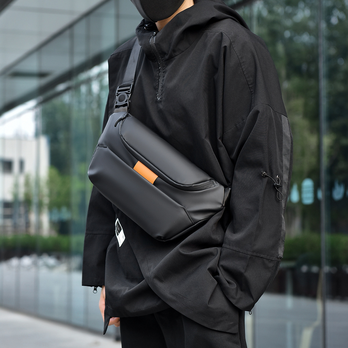 Men S Free Shipping Chest Bag Business Lightweight Casual Versatile Designer Bag Luxury Bag Single Shoulder Bag Japanese Style Commuting Waterproof Cr