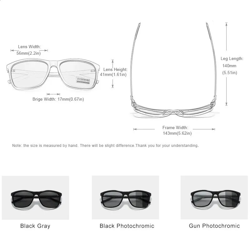 KINGSEVEN Aluminum Sunglasses Men Polarized Pochromic Sun Glasses Womens Accessories Outdoor Sports Eyewear UV400 250912