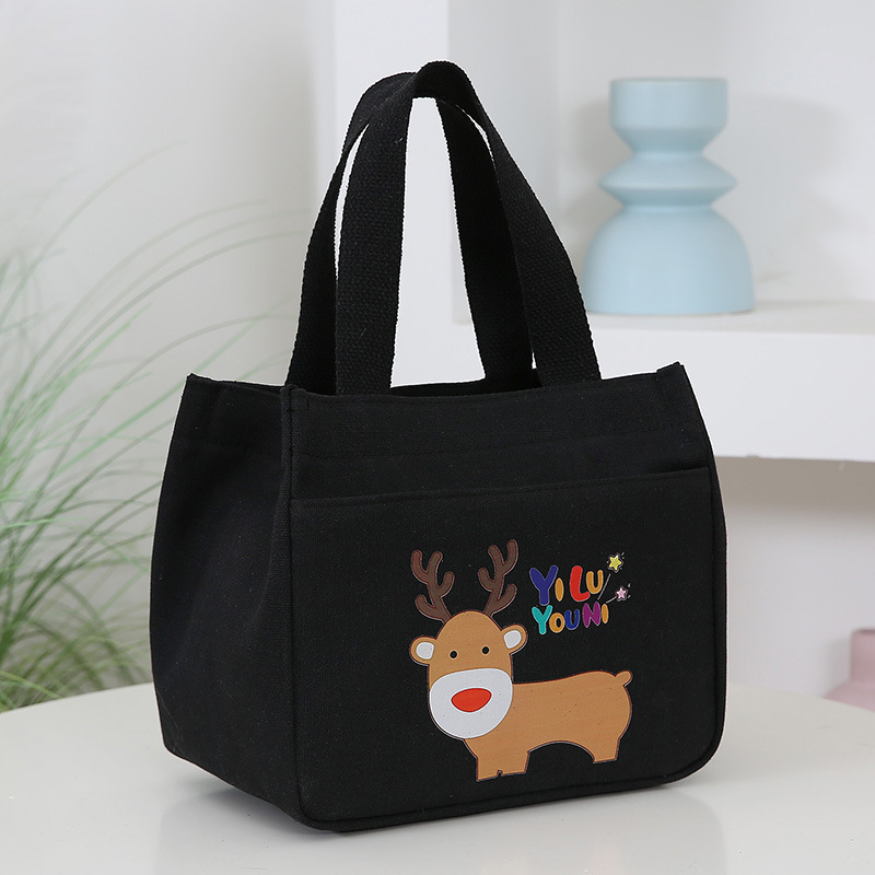 Canvas Tote Bag Compact Luxury Bag Versatile Office Lunch Bag Free Shipping New Style Designer Bag Student Large Capacity Lunch Box Bag Simple Handbag
