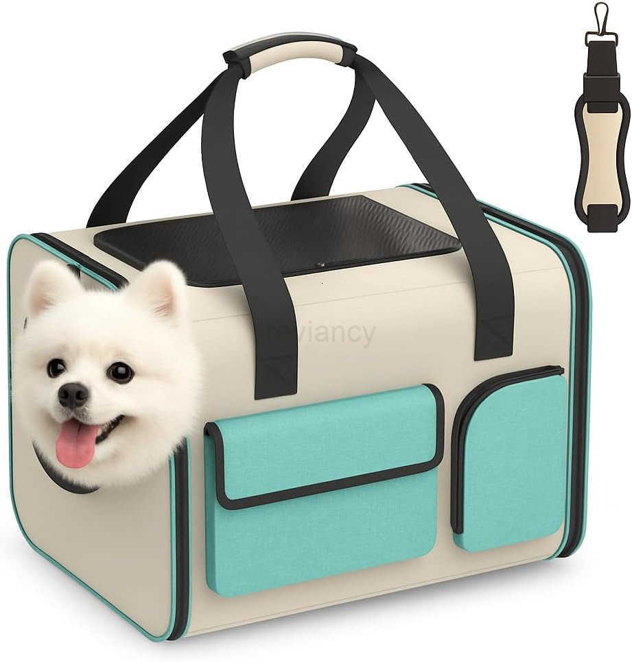 Small Dog Travel Carrier Bag Soft Sided Pet Travel Carrier for up to 15LBS Small Dogs Breathable and Comfortable for Car Trip Camping Outdoor Vet Hosp