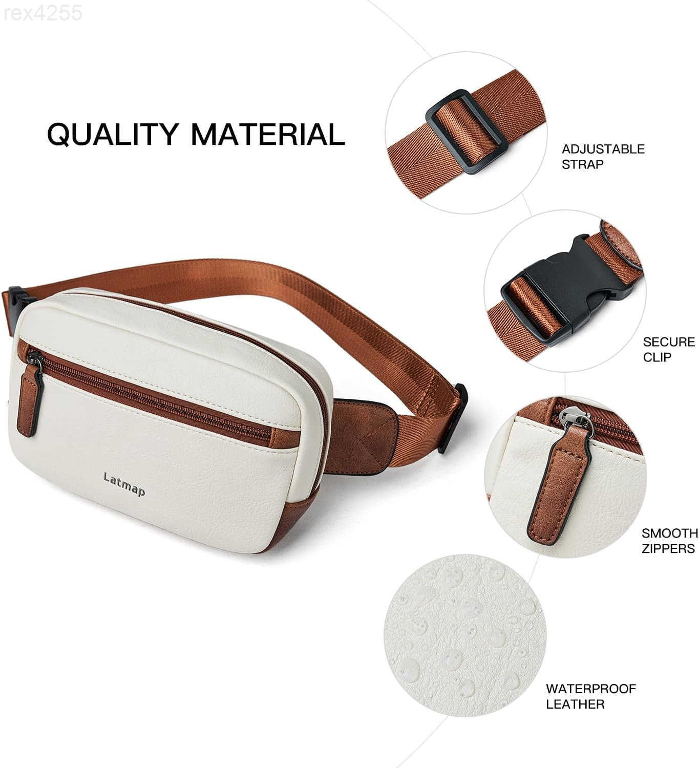 Fanny Packs Everywhere Belt Bag Small Fashion Crossbody Waist Pack Faux Leather Waterproof Sling Chest Bag For Women Trendy BeigeW250912