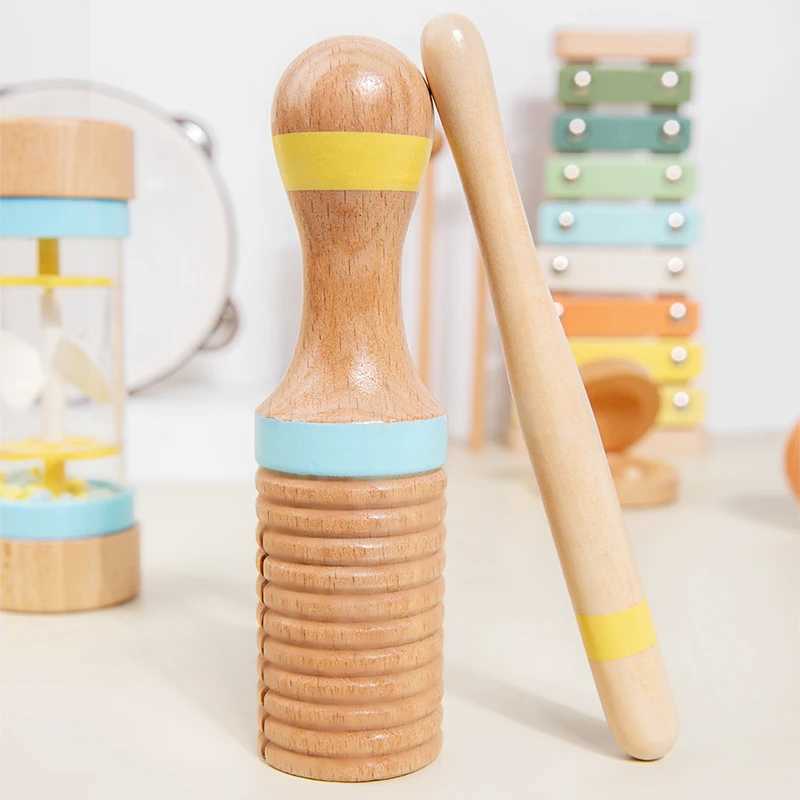 Wooden Musical Instrument Montessori Music Set Baby Children Percussion Instrument Toy Early Educational Knocking Toys for Kids C250912