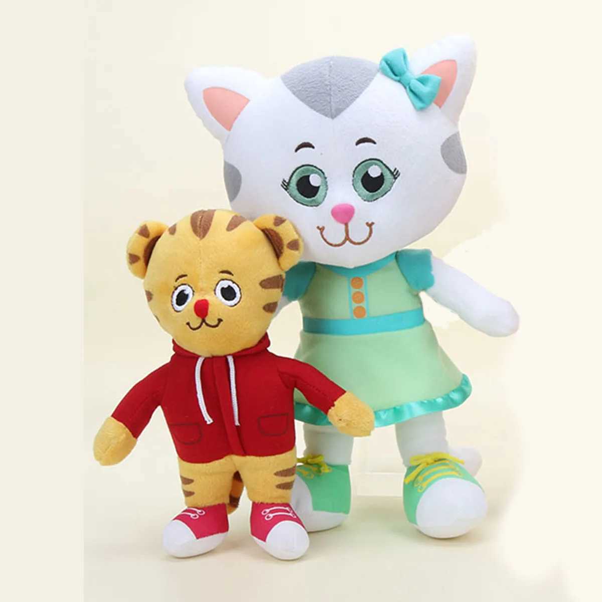 Animation Cartoon Plush Toys Tiger Kitty cat20cm30cm Animal Stuffed DollsSoft Cotton Cute Stuffed Figure DollKids Gift C250912