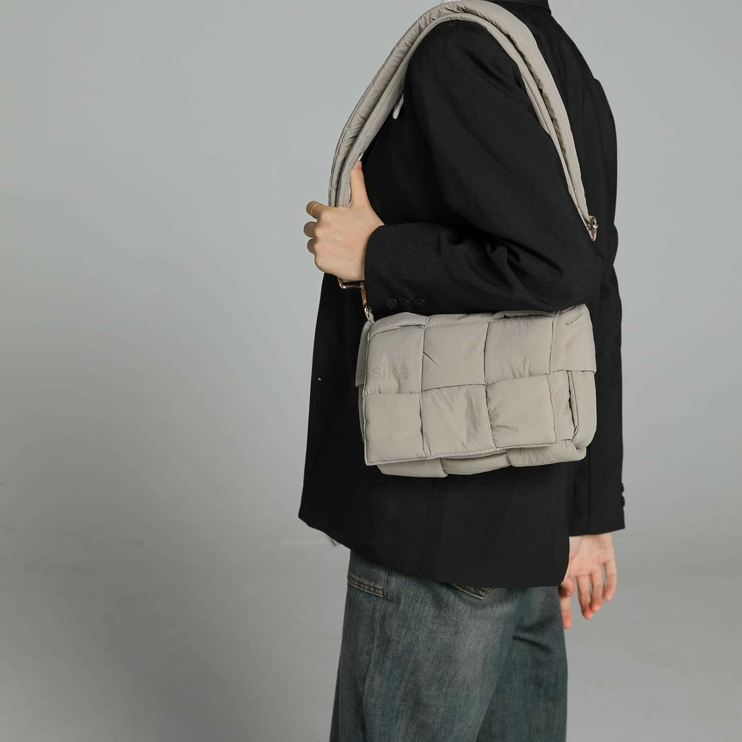 Shoulder bags for women Lightweight small puffer purses waterproof handwoven puffy bag crossbody handbag M250912