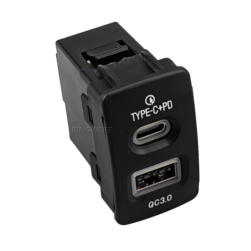 1 Fast Charging Car Charger USB QC3.0 And Type C PD Interface Fuse Suitable For Old Honda