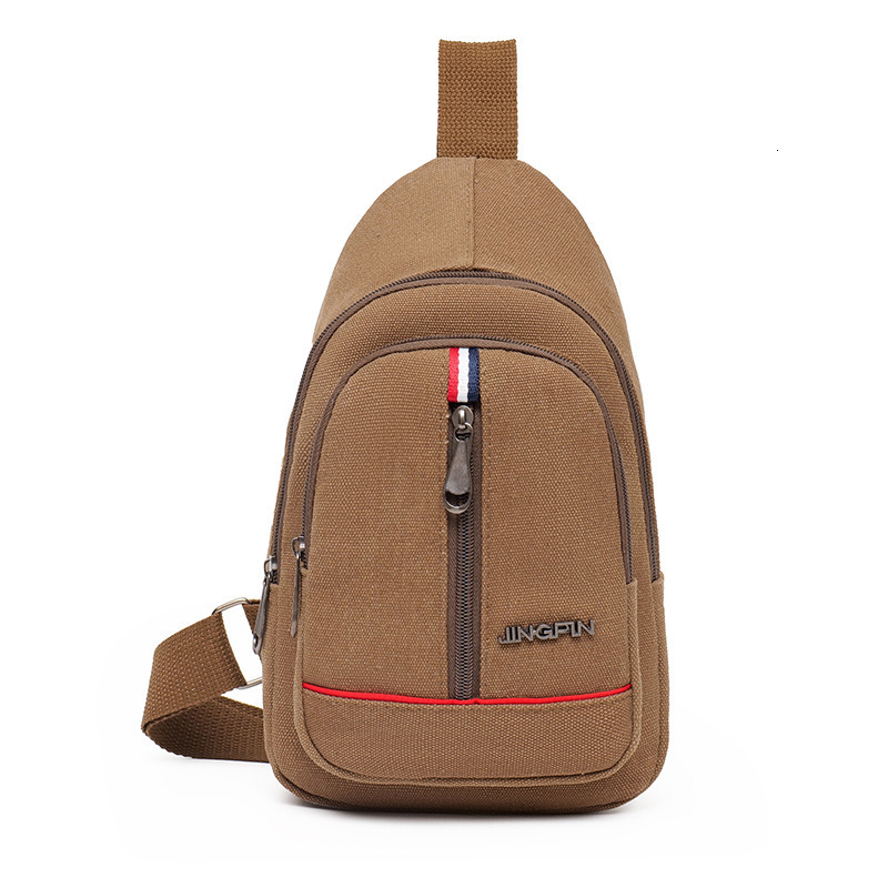 New Men S Chest Bag Single Free Shipping Shoulder Crossbody Bag Casual Designer Bag Canvas Front Crossbody Bag Luxury Bag Trendy Small Men S Bag