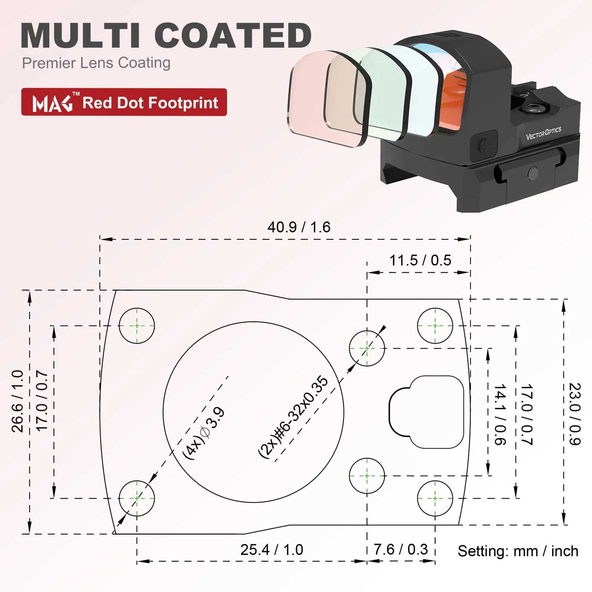 FrenzyS 1x17x24 MOS 3MOA Red Dot Lightest Full Metal Pistol Handgun Rifle Scope Sight Lifetime Warranty 9MM 223 W250912