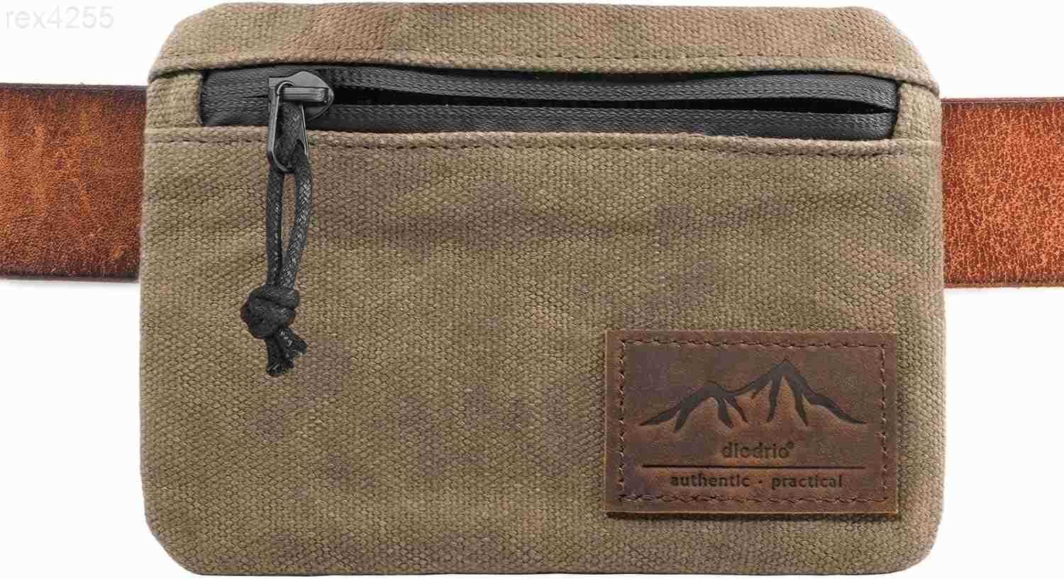 Belt Zipper Pouches for Men Women Compact EDC Pouch YKK Zipper Antitheft Pickpocket Proof Safety Wallets Waist Pack for Traveling Hiking Water Resista