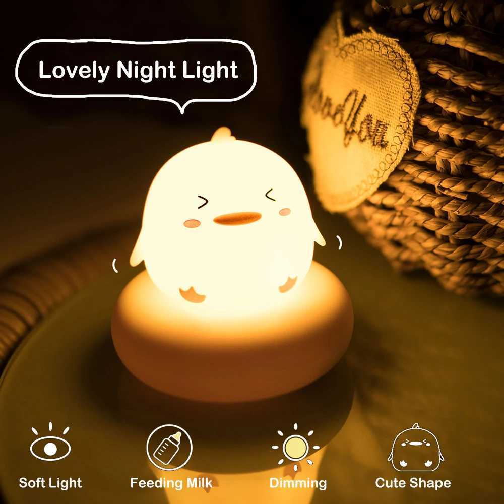 Rechargeable LED Night Light for Kids 3 Level Dimmable Nursery Sleeping Nightlights for Breastfeeding Toddler Baby Decor C251122