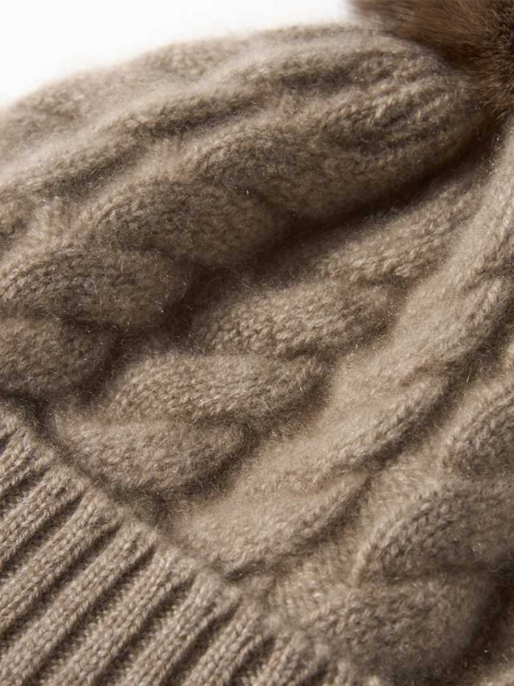 Mongolian Cashmere Beanie 3DCab Wen Pp Real Rabbit Pps Hat Soft Men Winter Knitted Pure Cashmere Warm s G250910