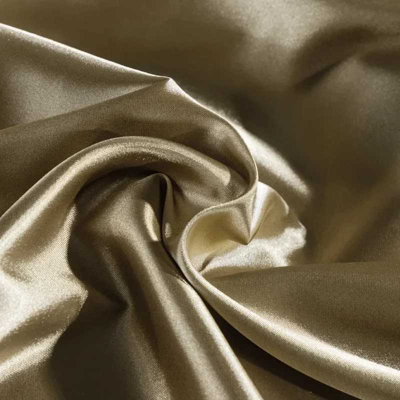 Nordic Silk Bedding Set with Duvet Cover Bed Sheet Pillowcase Luxury Couple Single Double Summer 12 People Solid Bedsheet C250912