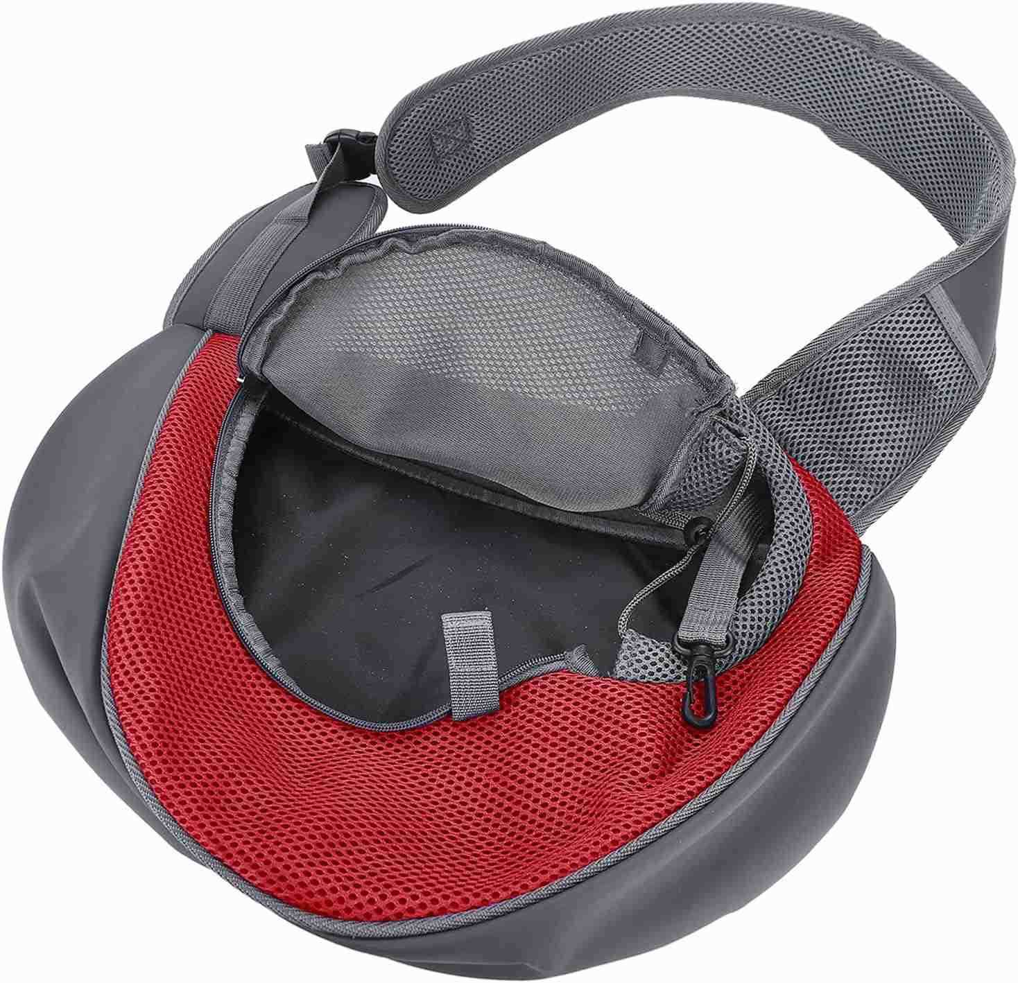 Dog Pet Sling Carrier Puppy Cat Sling Mesh Carrying Bag Adjustable Strap Breathble Small Dog Cat Satchel Carrier Hand Free Safe Front Backpack Soft Fo