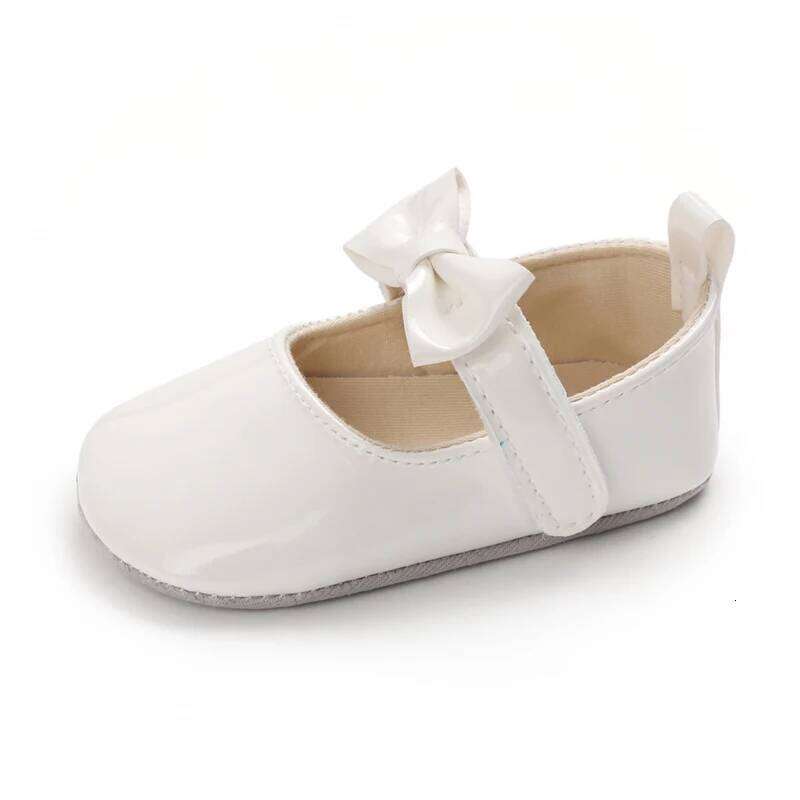 Girls Bowknot Princess Dress PU Anti-slip Soft Sole Infant First Walkers Newborn Crib Baby Shoes