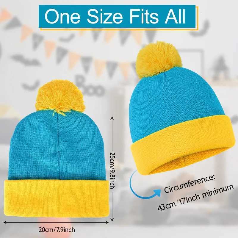 Halloween Cosplay Funny Beanie Hat and Gloves Character Park Knit Hat Winter Christmas Costume Accories G250910