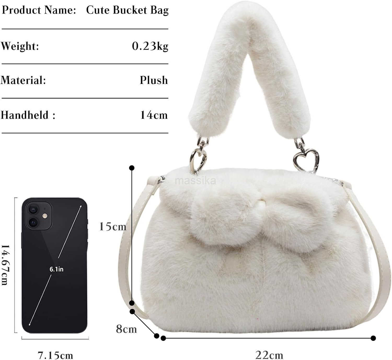 Soft Plush Shoulder Bag for Women Fluffy Handbag Cute Fuzzy Crossbody Bag Furry Top Handle Bag Elegant Satchel Bag M250912