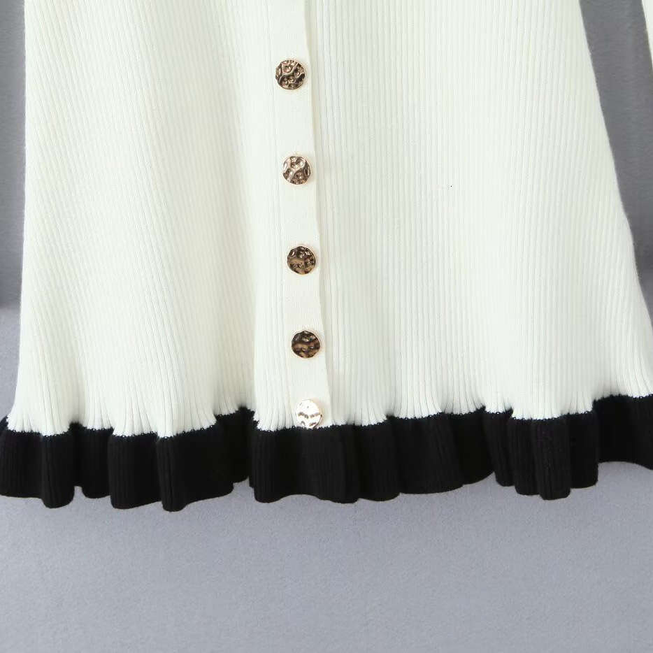 DHEssentials INS2025 New Fashionable Elegant Women's French Hepburn Ruffle Collar Little Chanel Style Dress